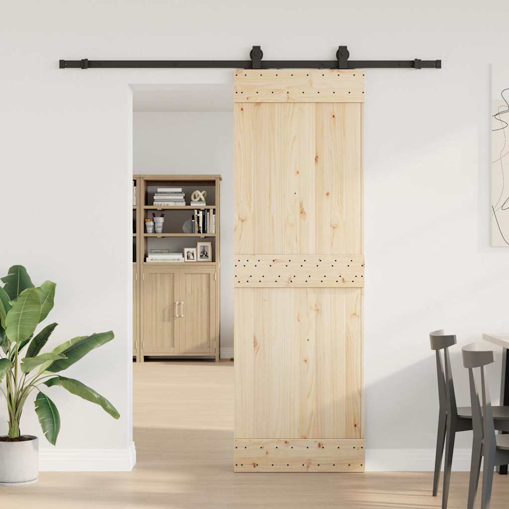 Vidaxl Box med dele til skydedør 200 cm stål sort