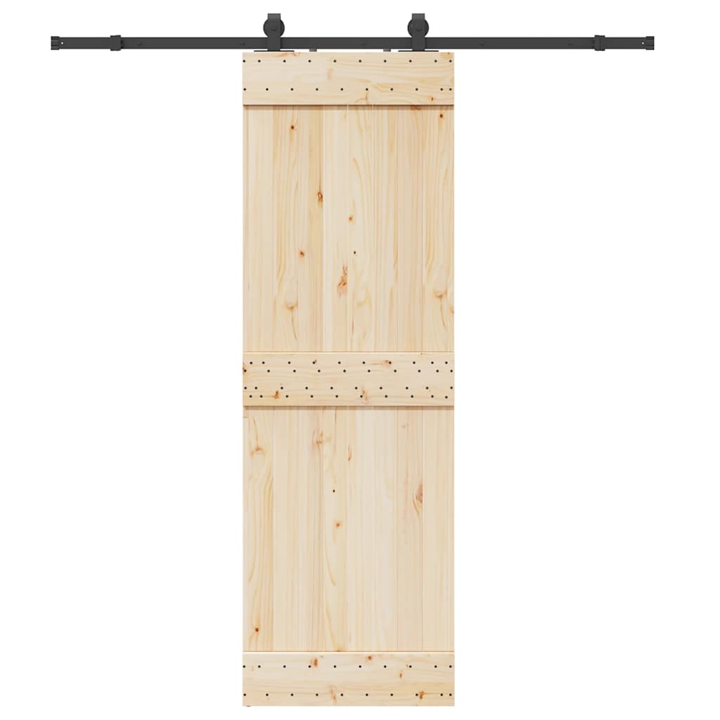 Vidaxl Box med dele til skydedør 200 cm stål sort