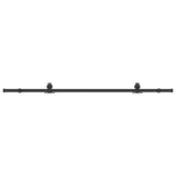 Scatola Vidaxl con parti per porta scorrevole 213 cm in acciaio nero
