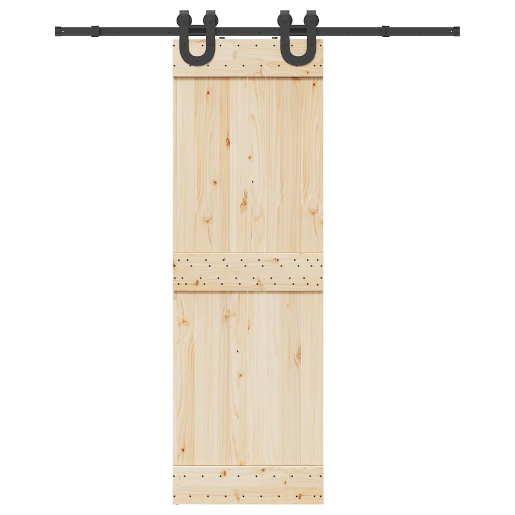 Scatola Vidaxl con parti per porta scorrevole 183 cm in acciaio nero