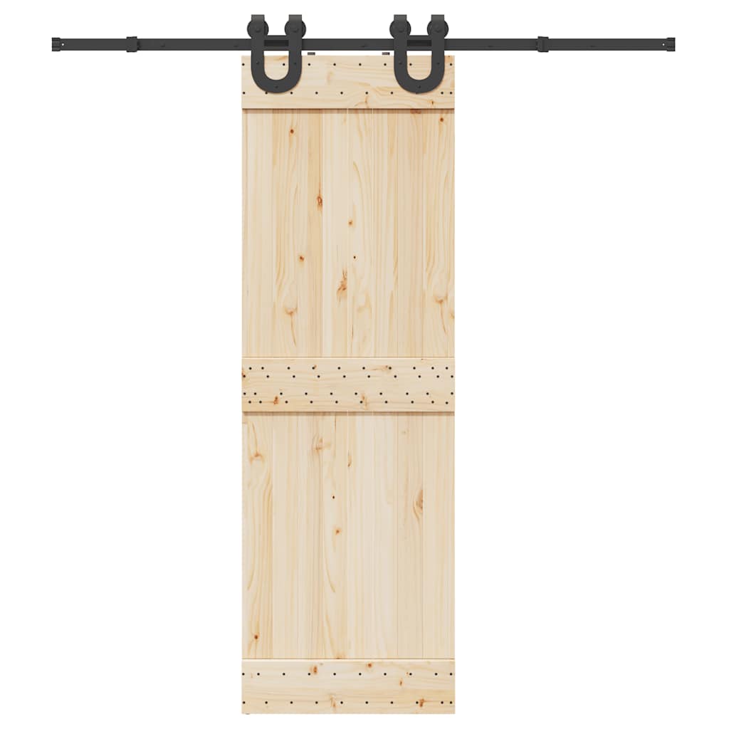 Vidaxl Box med dele til skydedør 200 cm stål sort