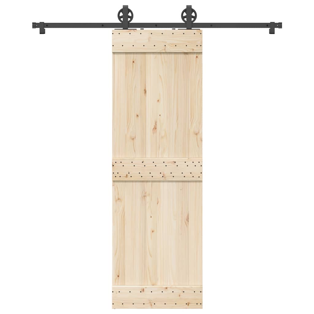 Scatola Vidaxl con parti per porta scorrevole 183 cm in acciaio nero