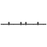 Scatola Vidaxl con parti per porta scorrevole 183 cm in acciaio nero