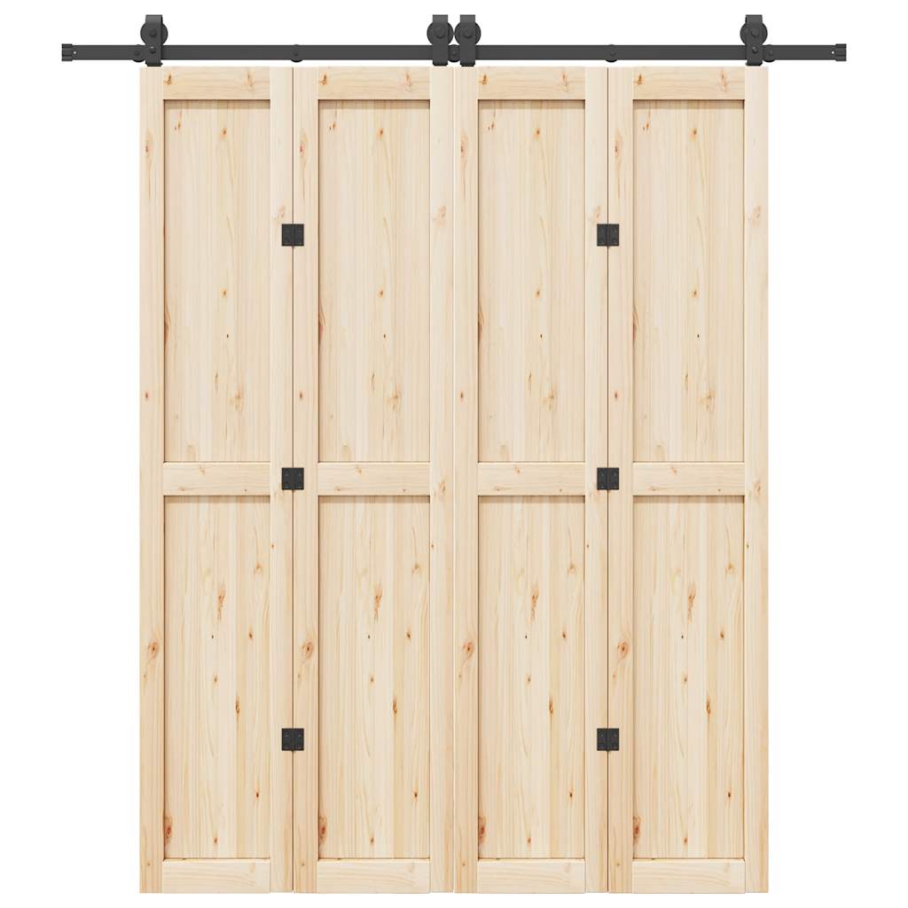 Vidaxl Box med dele til skydedør 200 cm stål sort