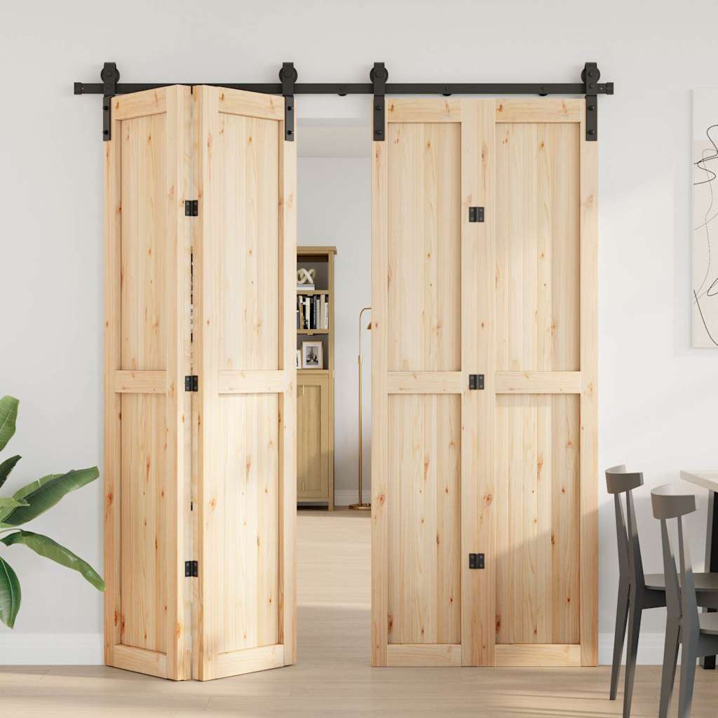 Vidaxl Box med dele til skydedør 200 cm stål sort