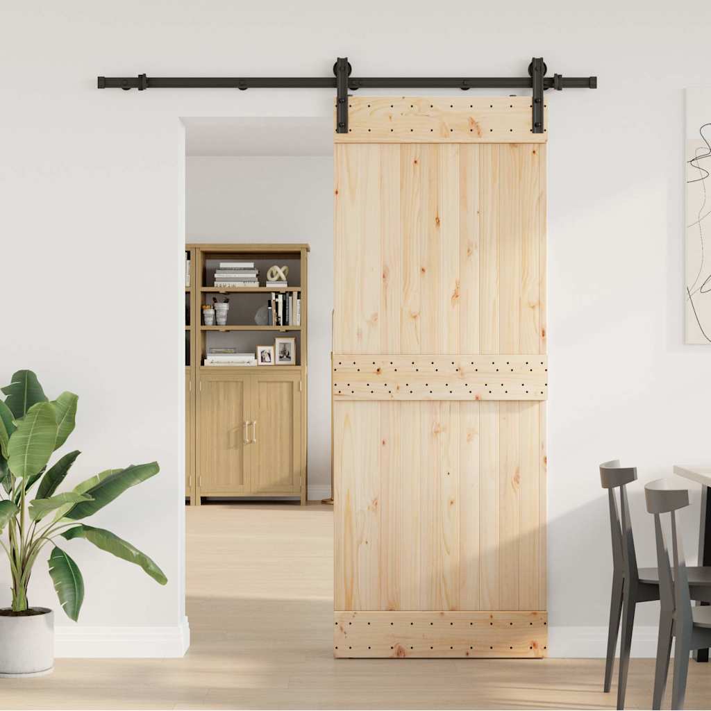 Vidaxl Box med dele til skydedør 183 cm stål sort