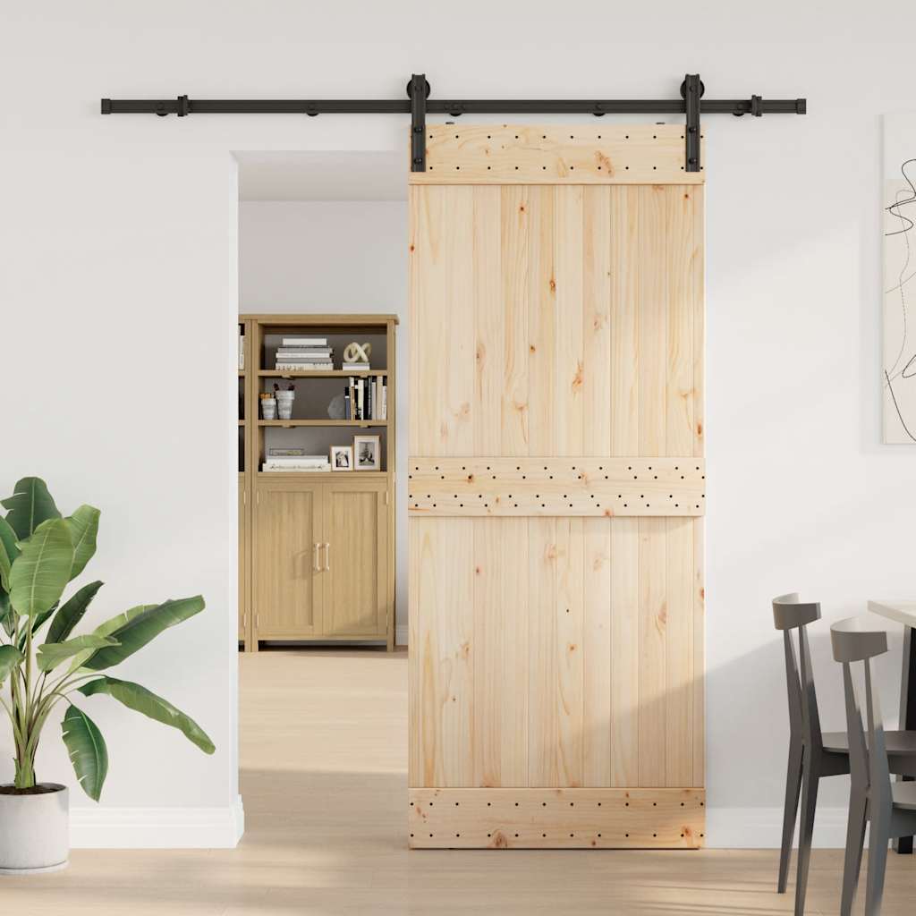 Vidaxl Box med dele til skydedør 200 cm stål sort