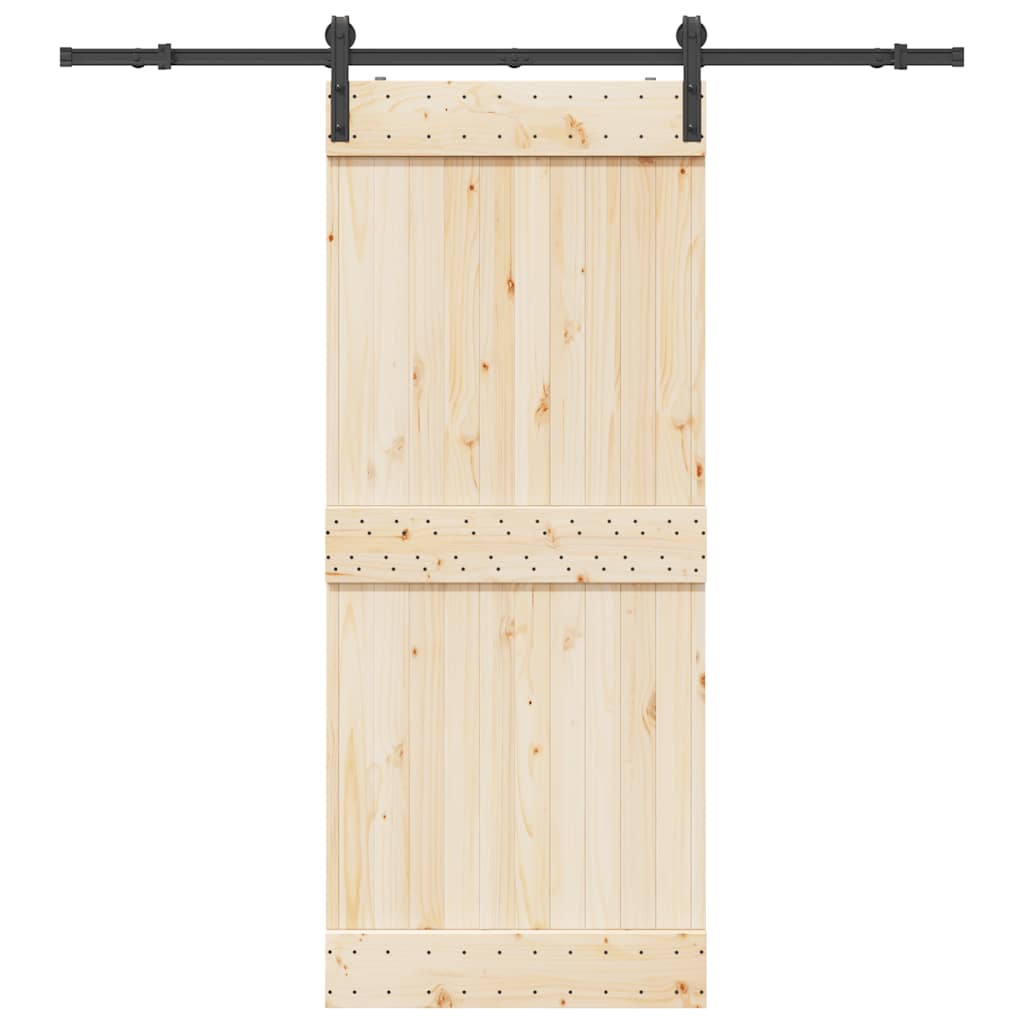 Vidaxl Box med dele til skydedør 200 cm stål sort