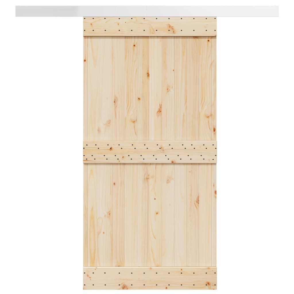 Picca Vidaxl Set porta scorrevole da 200 cm in lega di alluminio argento