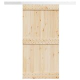 Picca Vidaxl Set porta scorrevole da 200 cm in lega di alluminio argento