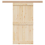 Picca Vidaxl Set porta scorrevole da 200 cm in lega di alluminio argento