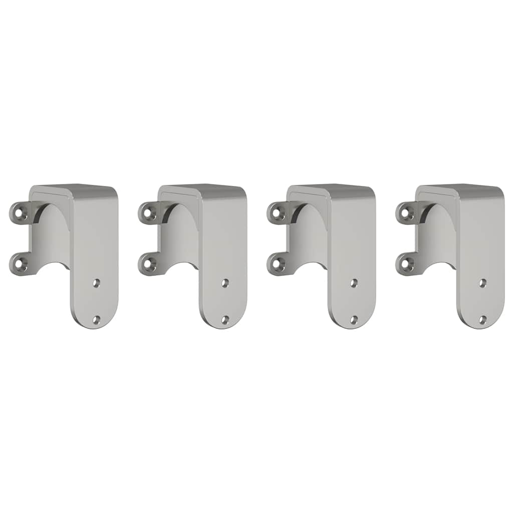 Vidaxl Bypass Brackets Shed Door 4 STS til Round Rails Rustfrit stål