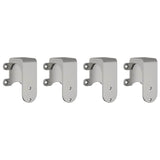 Vidaxl Bypass Brackets Shed Door 4 STS til Round Rails Rustfrit stål