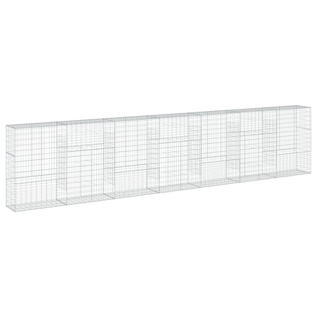 Vidaxl Schanskorf 700x50x150 cm galvanisert jern sølvfarget