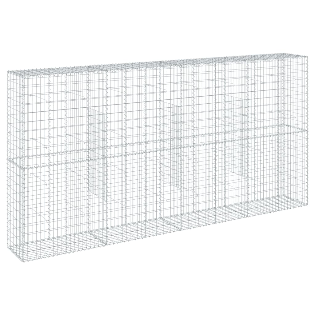Vidaxl Schanskorf 400x50x200 cm verzinkter Eisensilberfarben