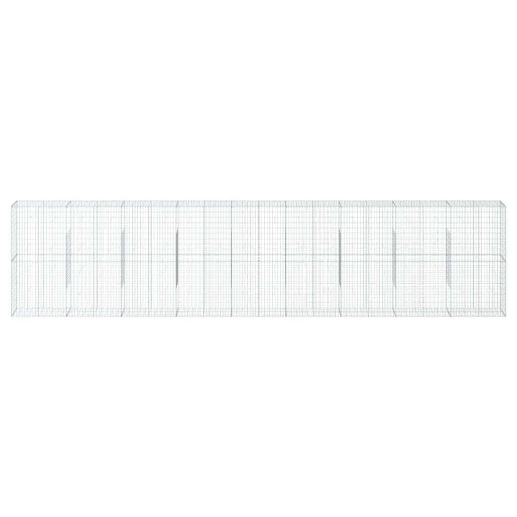 Vidaxl shananskorf 900x50x200 cm galvaniséiert Eisen Sëlwer faarweg