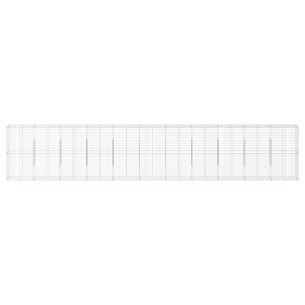 Vidaxl Schanskorf 1100x50x200 cm Galvanized iron silver colored