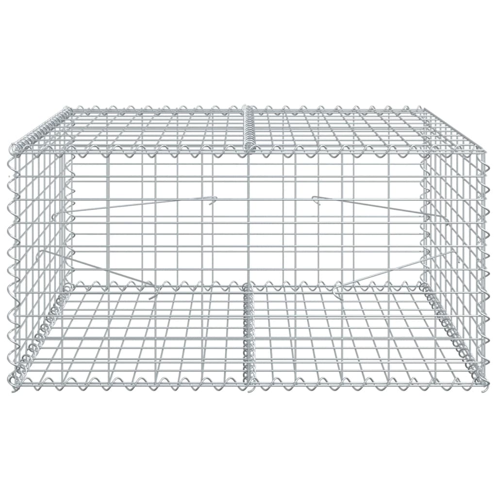 Vidaxl Schanskorf 100x100x50 cm galvanizované železo stříbrné barvy