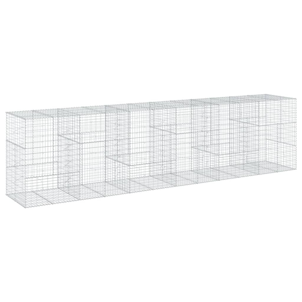 Vidaxl Schanskorf 600x100x150 cm ocynkowane żelazne srebrne kolorowe