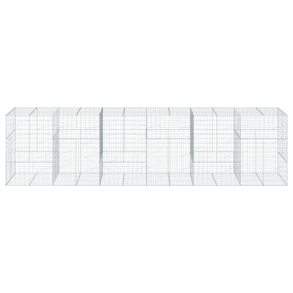 Vidaxl Schanskorf 600x100x150 cm ocynkowane żelazne srebrne kolorowe