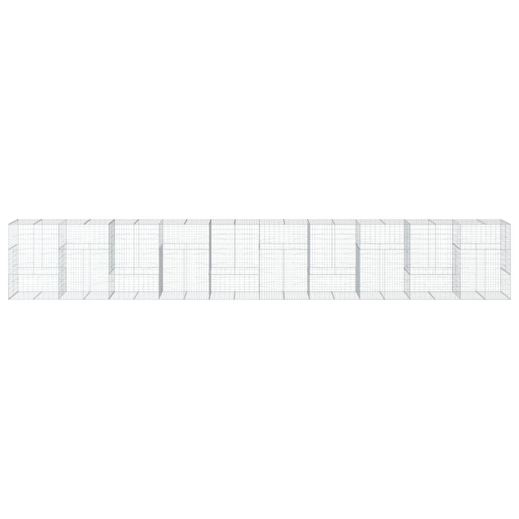 Vidaxl Schanskorf 1000x100x150 cm ocynkowane żelazne srebrne kolorowe