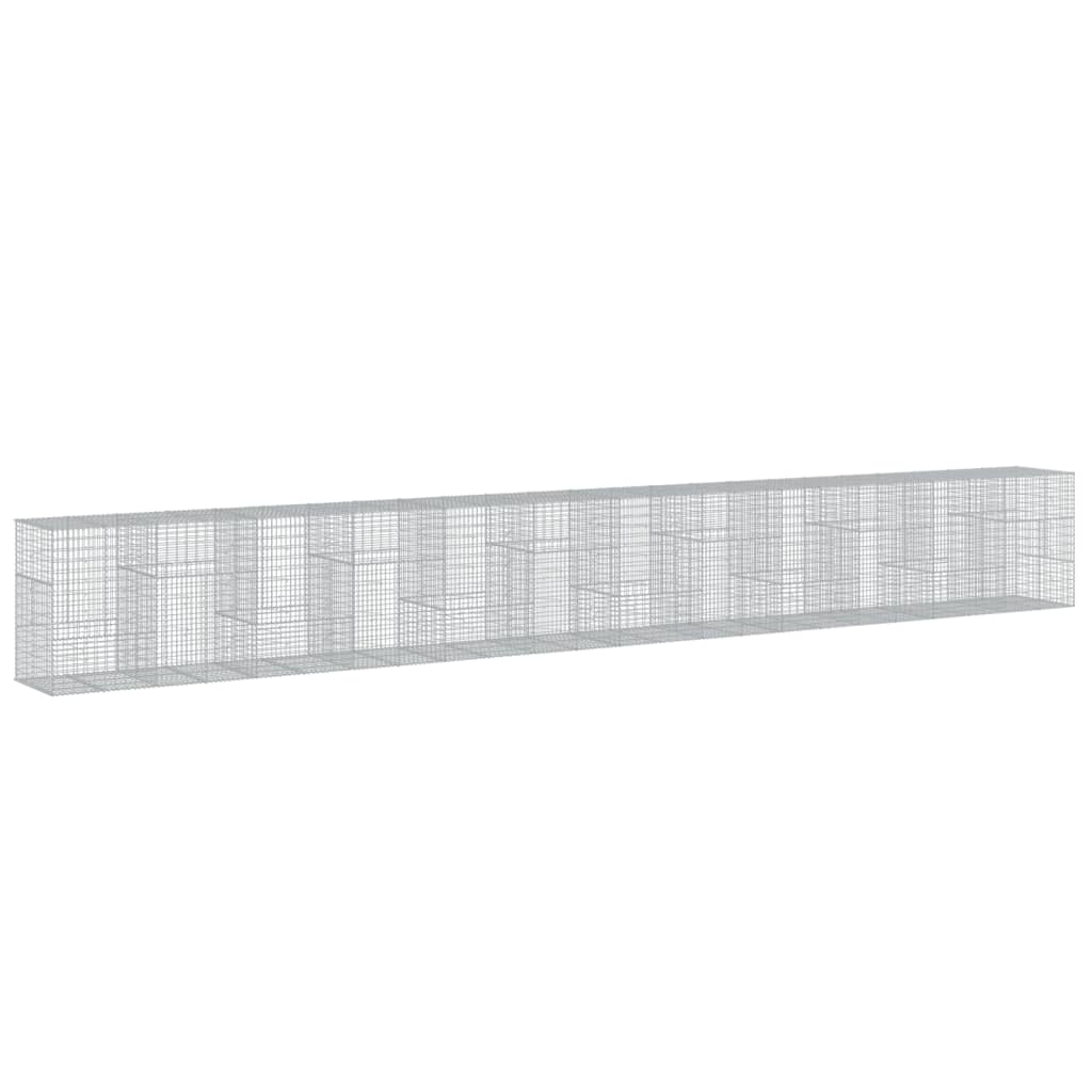 Vidaxl Schanskorf 1200x100x150 cm ocynkowane żelazne srebrne kolorowe