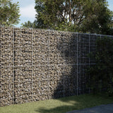 Vidaxl Schanskorf 250x100x200 cm pocinkano železno srebrno obarvano