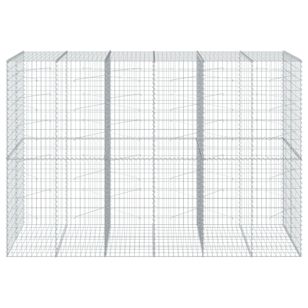 Vidaxl Schanskorf 300x100x200 cm ocynkowane żelazne srebrne kolorowe