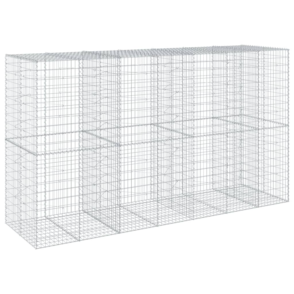 Vidaxl Schanskorf 350x100x200 cm ocynkowane żelazne srebrne kolorowe