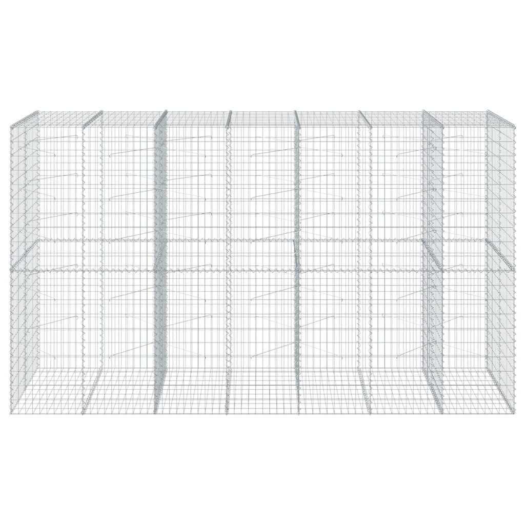 Vidaxl Schanskorf 350x100x200 cm ocynkowane żelazne srebrne kolorowe
