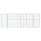 Vidaxl Schanskorf 600x100x200 cm ocynkowane żelazne srebrne kolorowe
