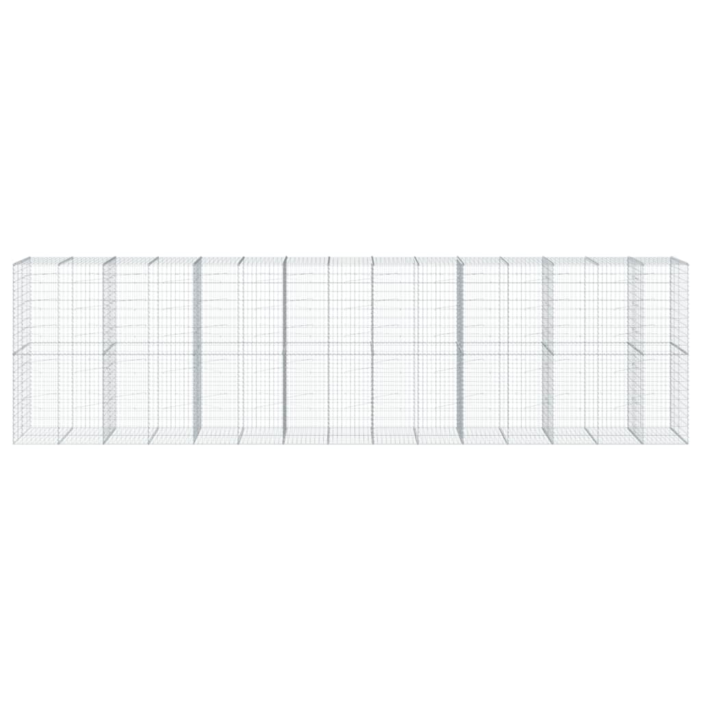 Vidaxl Schans Basket 750x100x200 cm Galvanized Iron Silver Colored