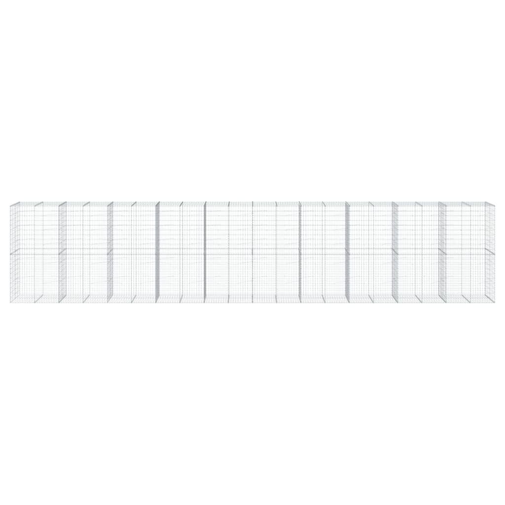 Vidaxl Schanskorf 1000x100x200 cm ocynkowane żelazne srebrne kolorowe