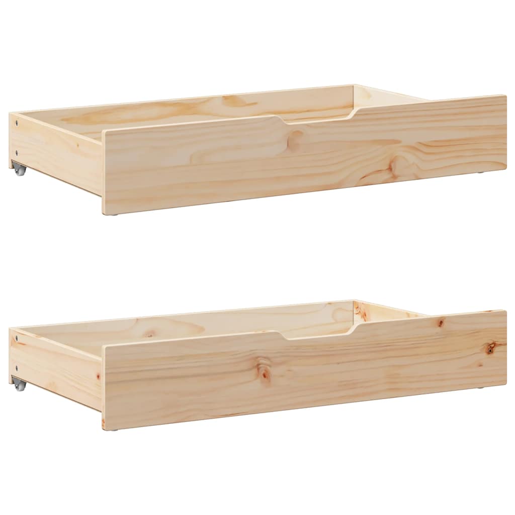Vidaxl Bedlades 2 st s koly 95x55x17 cm pevná borovice