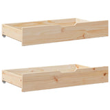 Vidaxl Bedlades 2 st s koly 95x55x17 cm pevná borovice