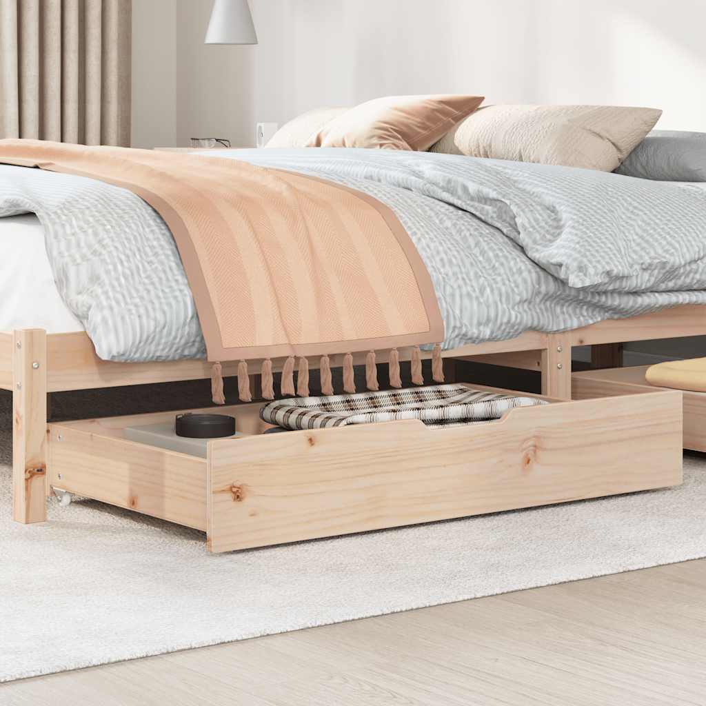 Vidaxl Bedlades 2 st s koly 95x55x17 cm pevná borovice