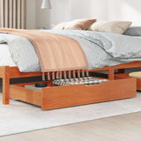 Vidaxl Bedlades 2 PCS 95x55x17 Pevná borovice Wash Brown