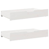 Vidaxl Bedlades 2 ks 90x55x17 cm pevná borovice bílá bílá