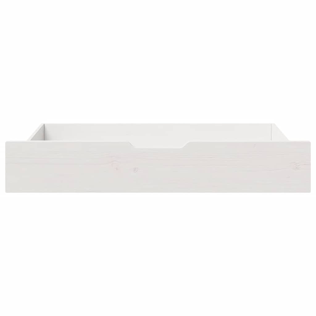 Vidaxl Bedlades 2 ks 90x55x17 cm pevná borovice bílá bílá