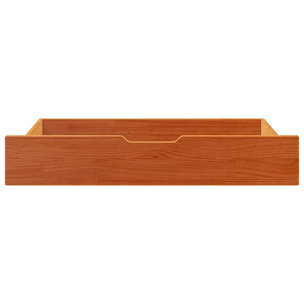Vidaxl Bedlades 2 pcs 90x55x17 Solid pine wash brown