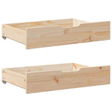 Vidaxl Bedlades 2 st s koly 85x55x17 cm pevná borovice