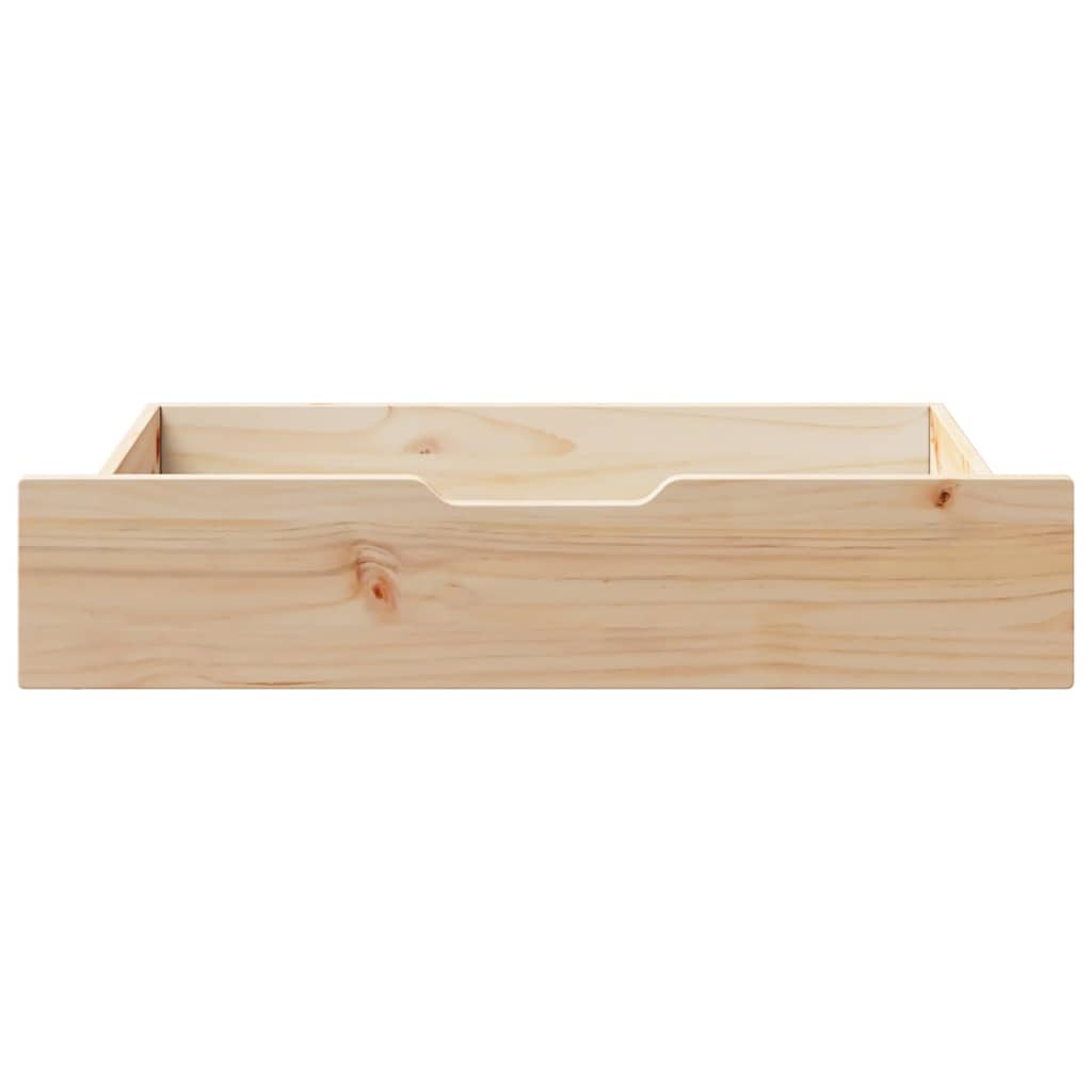 Vidaxl Bedlades 2 st s koly 85x55x17 cm pevná borovice