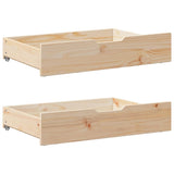 Vidaxl Bedlades 2 st s koly 80x55x17 cm pevná borovice