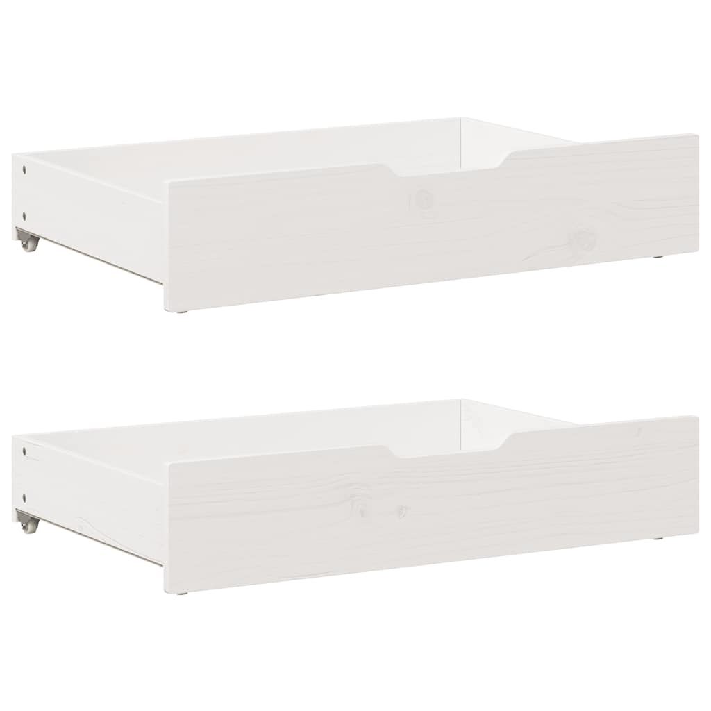 Vidaxl Bedlades 2 st 80x55x17 cm pevná borovice bílá
