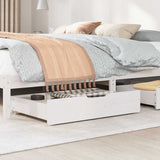 Vidaxl Bedlades 2 st 80x55x17 cm pevná borovice bílá