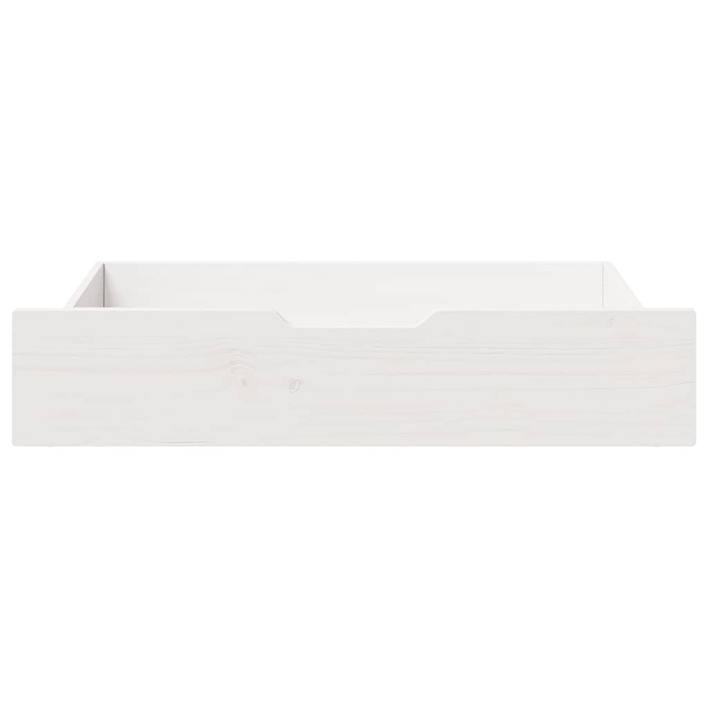 Vidaxl Bedlades 2 st 80x55x17 cm pevná borovice bílá