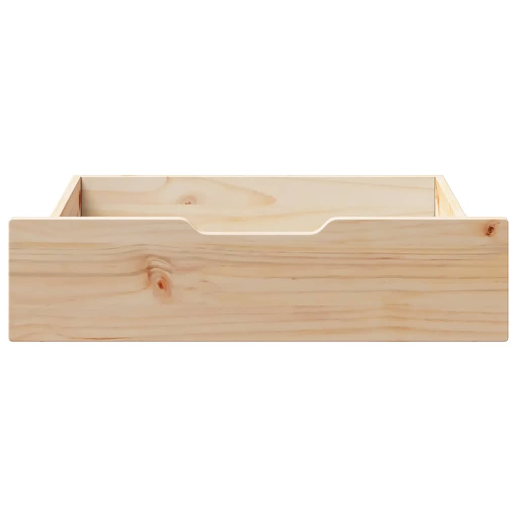 Vidaxl Bedlades 2 St s koly 75x55x17 cm pevná borovice
