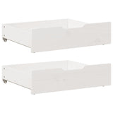 Vidaxl Bedlades 2 ks 75x55x17 cm pevná borovice bílá bílá