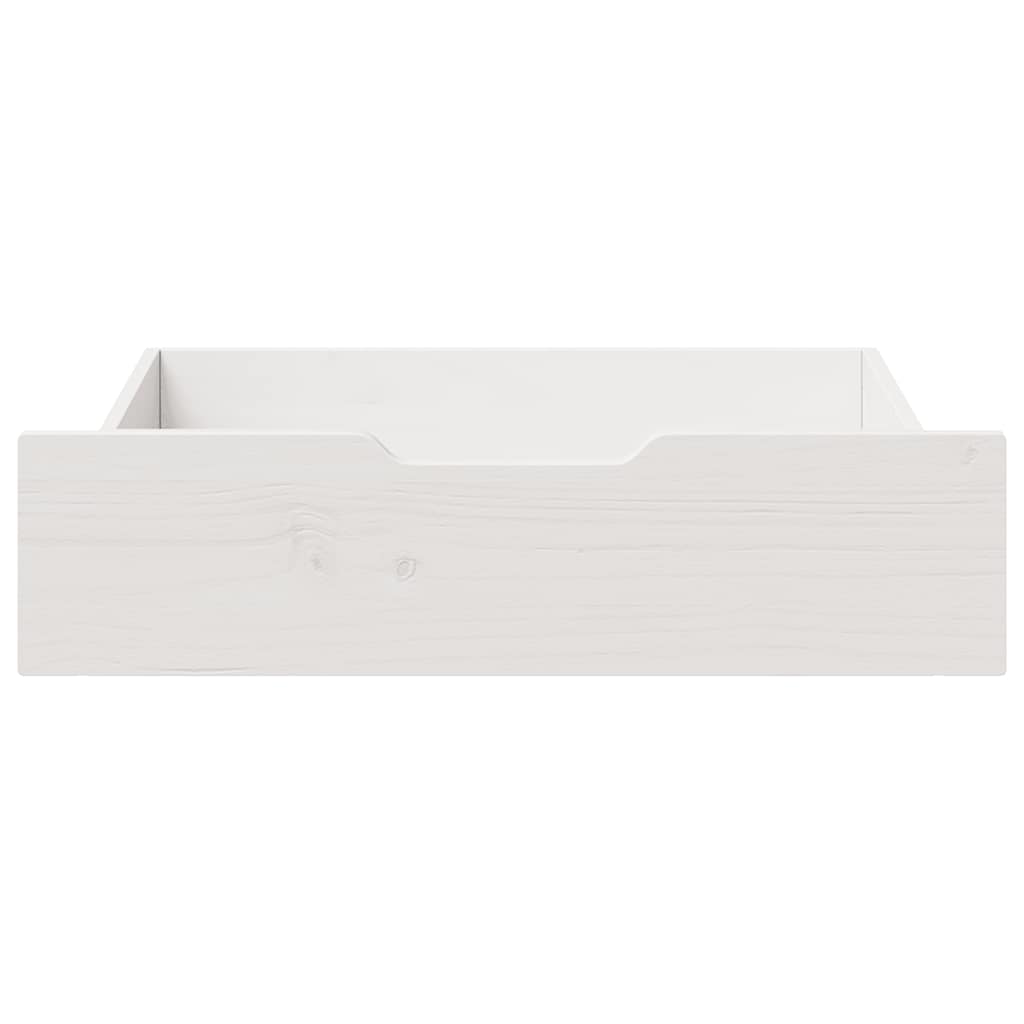 Vidaxl Bedlades 2 ks 75x55x17 cm pevná borovice bílá bílá