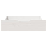 Vidaxl Bedlades 2 ks 75x55x17 cm pevná borovice bílá bílá